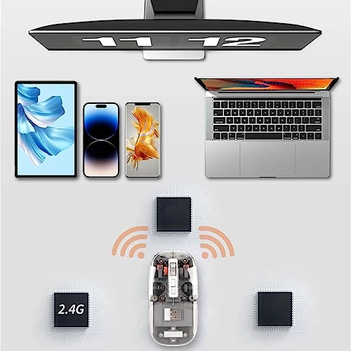 Transparent Wireless Mouse - bluetooth, Dongle