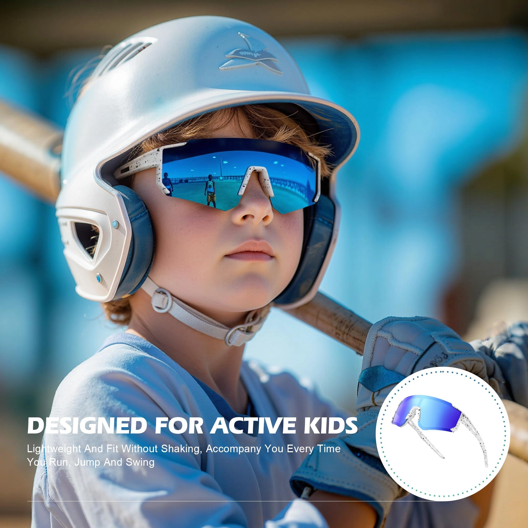 Kids Baseball Sunglasses - Multicolor Gift Set