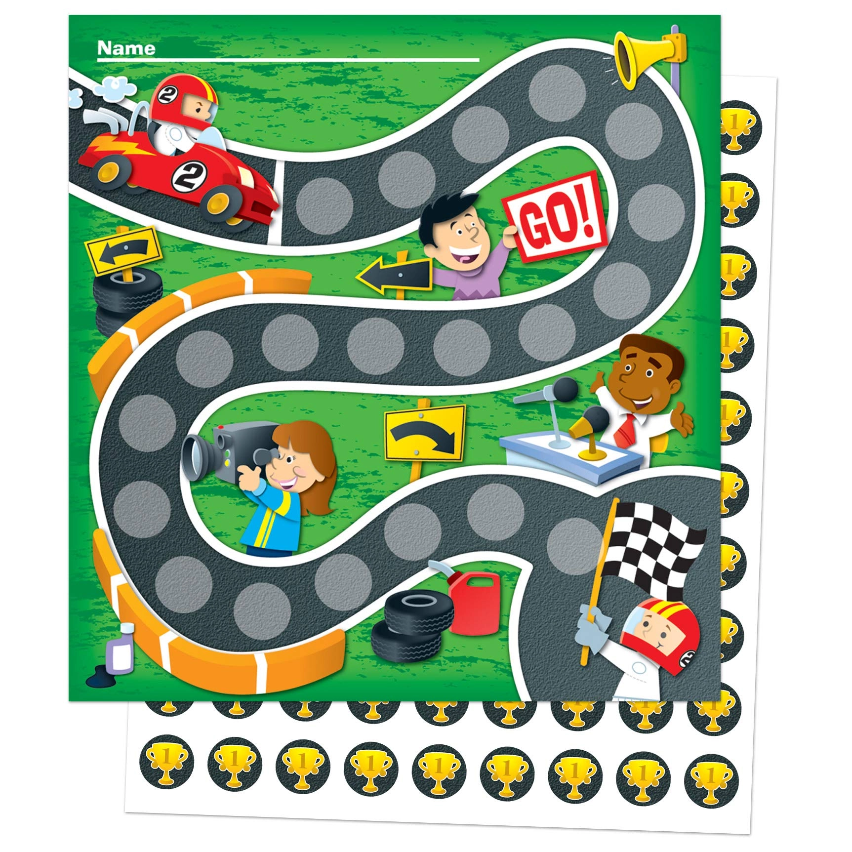 Carson Dellosa Education Racing Mini Incentive Charts