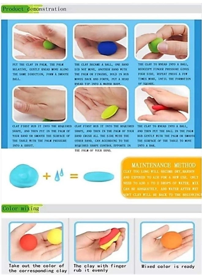 Air Dry Clay - 12 pcs.