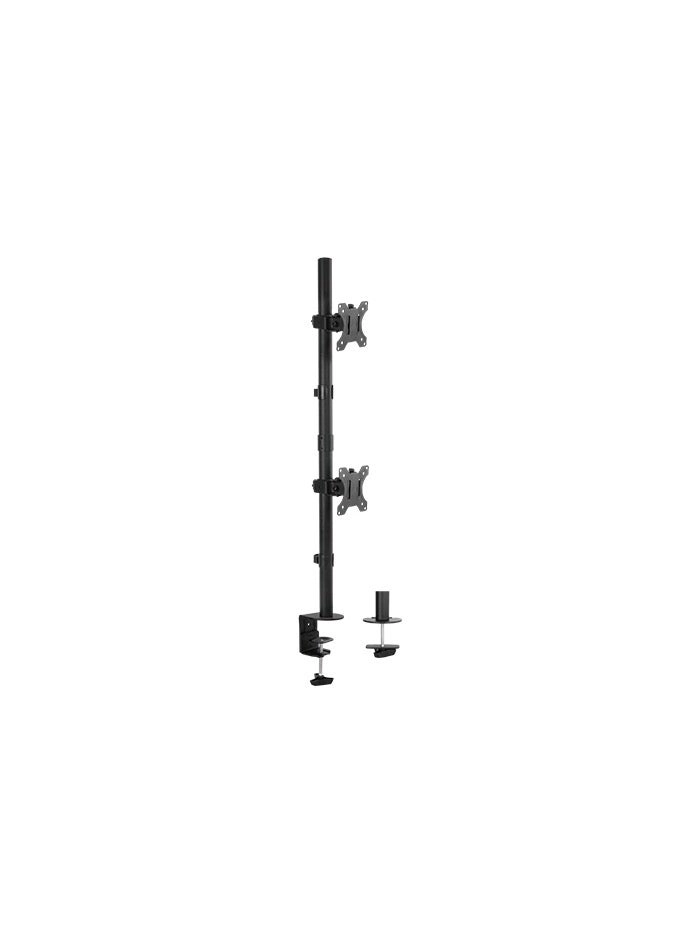 Neomounts Vertical Dual Monitor Stand - two 32 in VESA 75x75/100x100