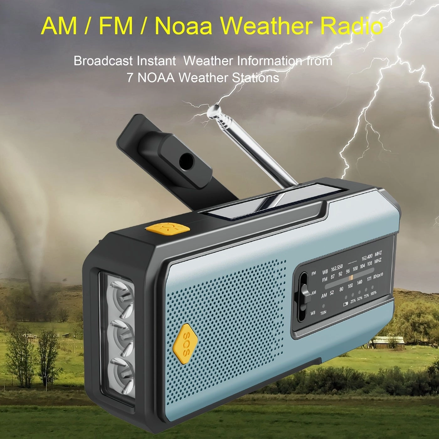 Generic Hand Crank Radio - 2000mAh