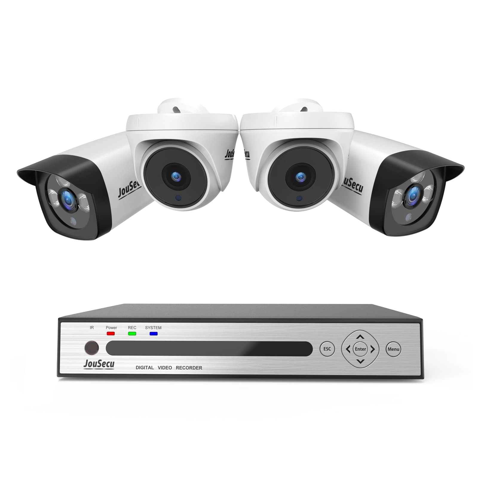 JouSecu NVR-W5641 + 5MP Wireless Bullet Camera - 8 channels