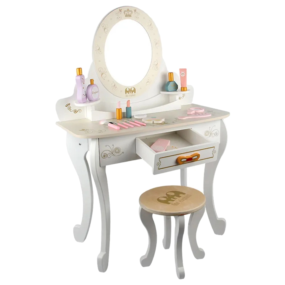 Little Angel Kids Vanity Set - Wooden With Mirror (GF-MSN21013)