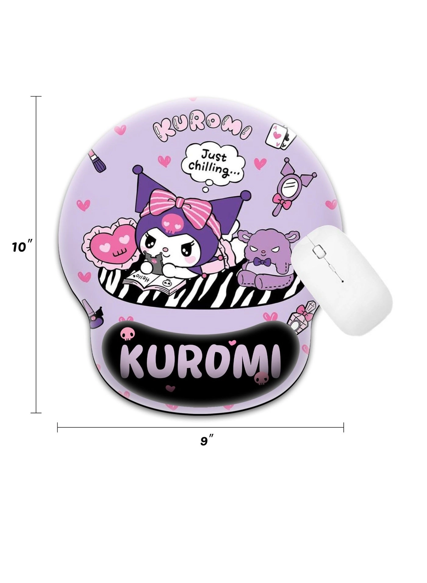 Kawaii Rubber Ergonomic Mouse Pad - 25x23 cm
