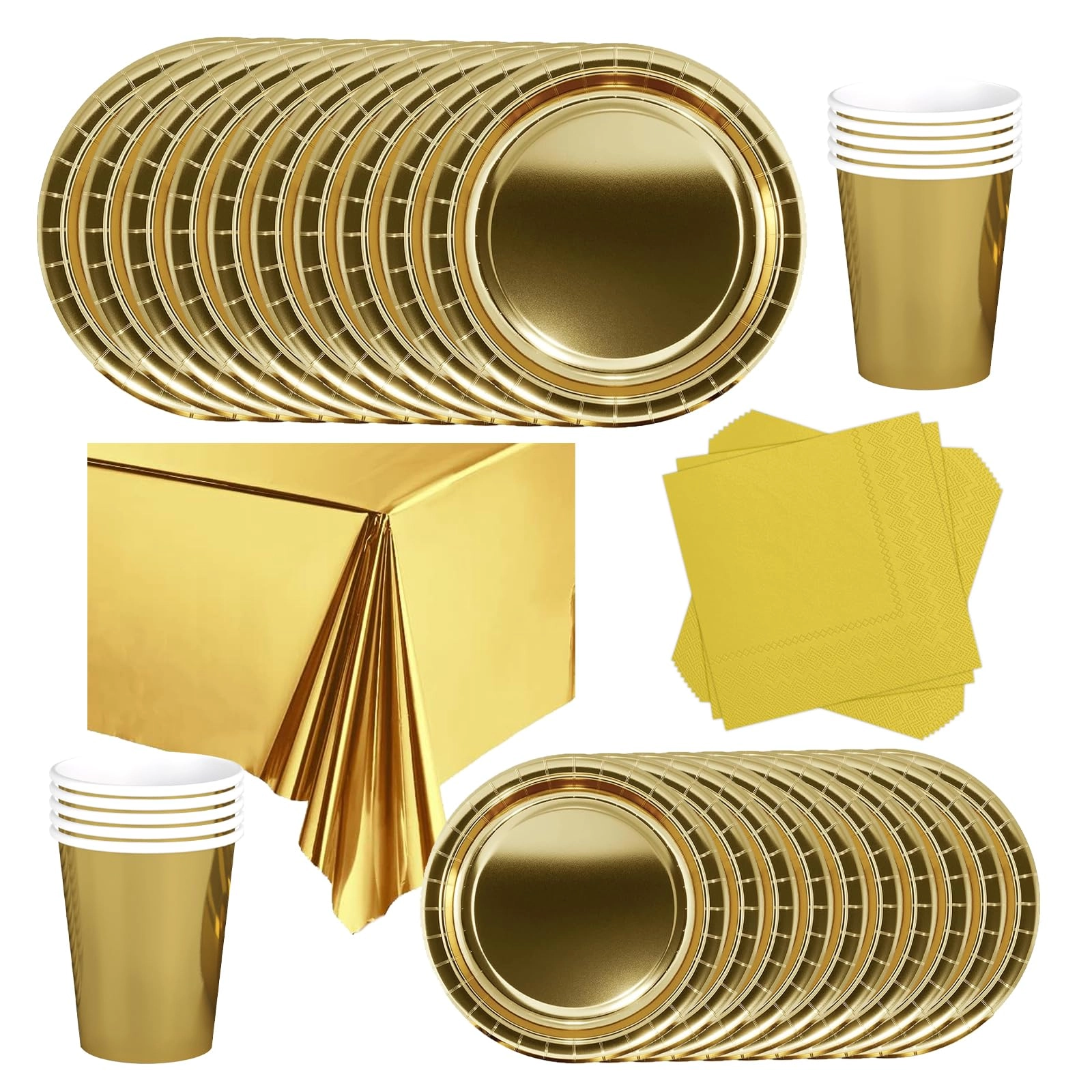 Paper Tableware Set - 69Pcs Anniversary Birthday Christmas Wedding