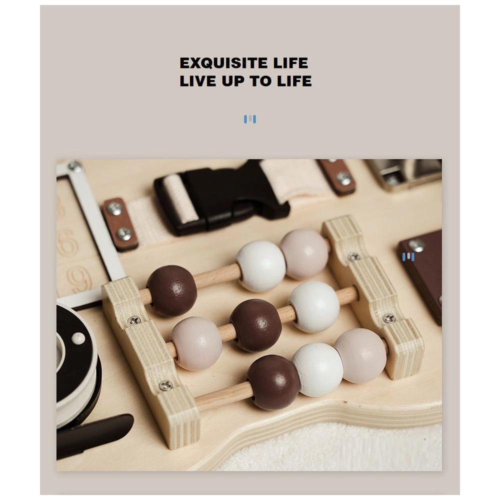 Kids Wooden Activity Busy Board - Suitable for 12 months & above