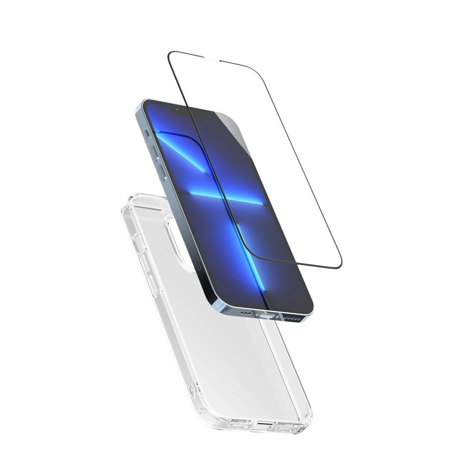 Screen Protector with Case - Tempered Glass Front And Back Case for iPhone 13 Pro Max