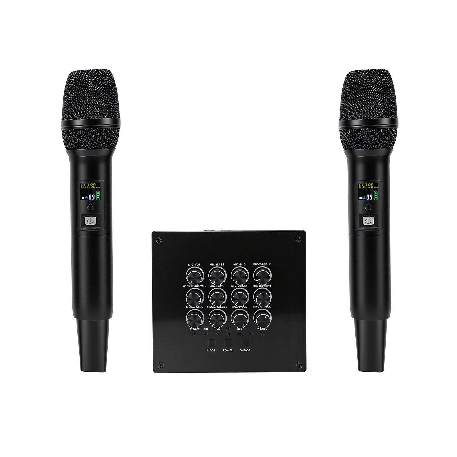 BSTiltion Wireless Microphone Karaoke Mixer System - 2