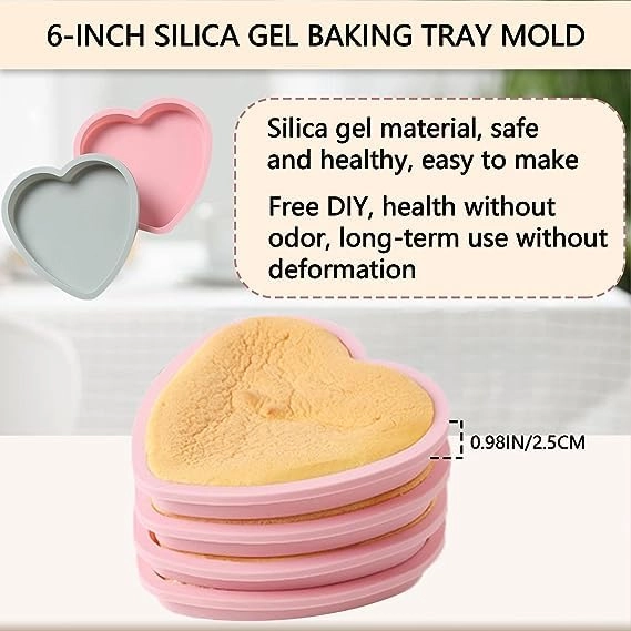 Love Shape Silicone Air Fryer Egg Mold - Silicone 2 pcs