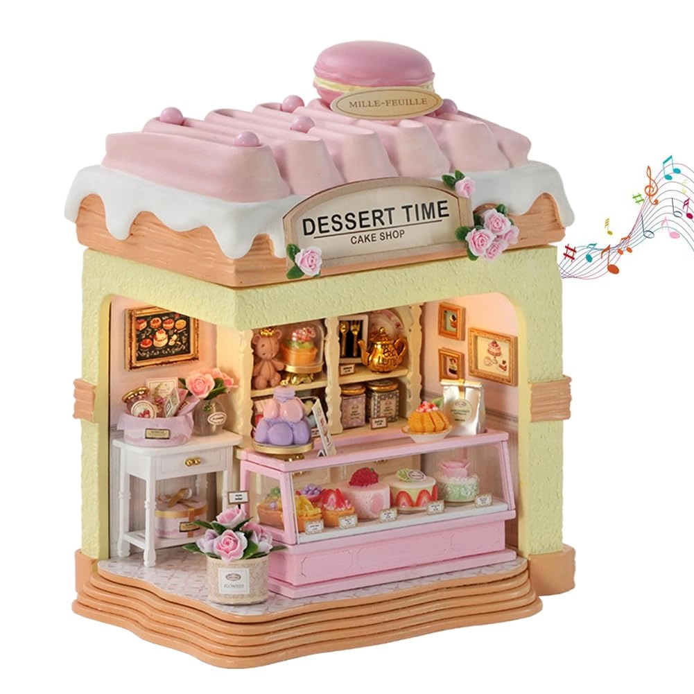 3D Wooden Dollhouse - Dessert Shop 1:36