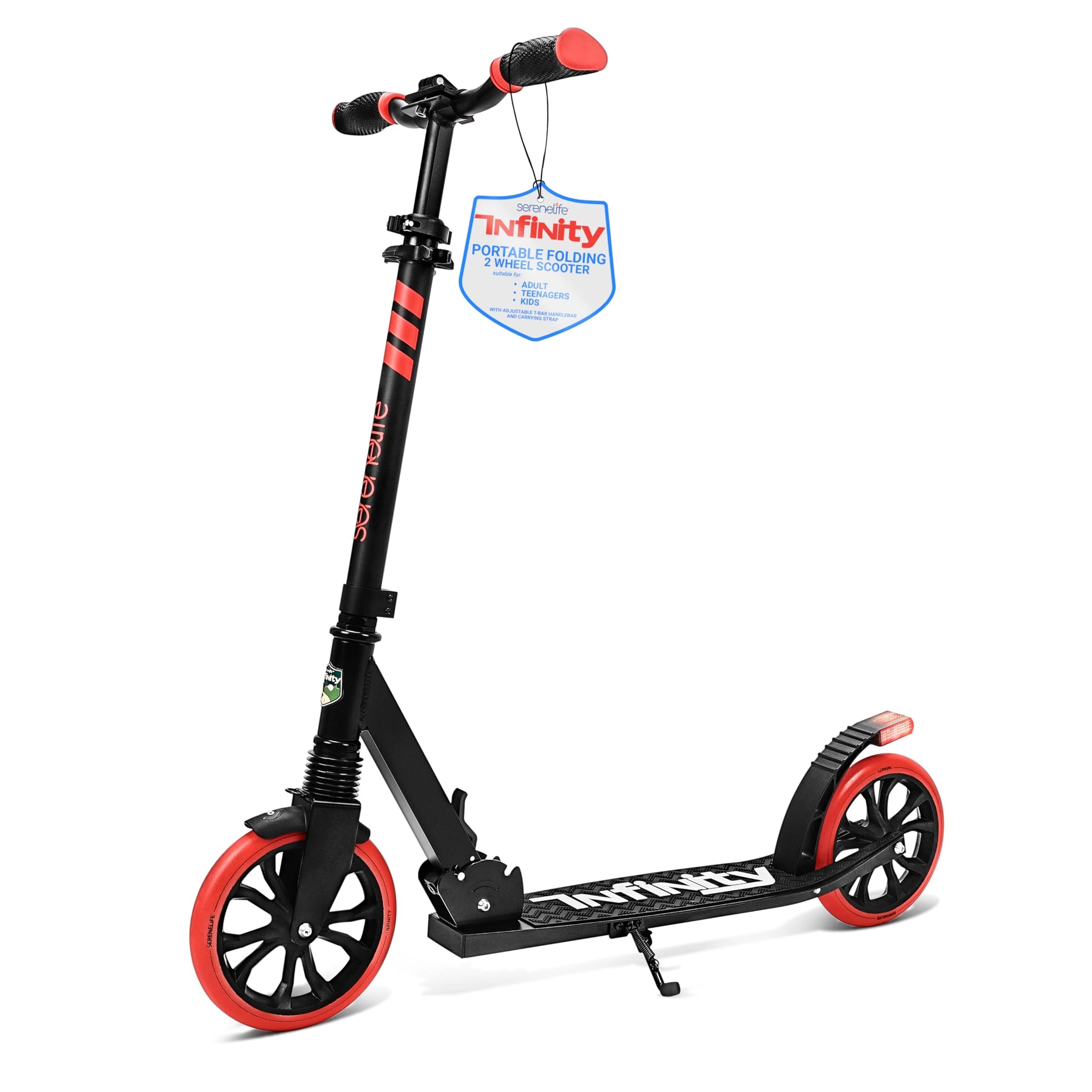 SereneLife Foldable Kick Scooter - 8 Inches Front Suspension
