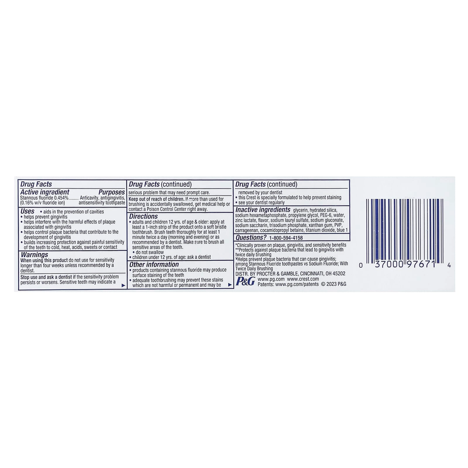 Pro Health Advanced Fluoride Toothpaste 144 g