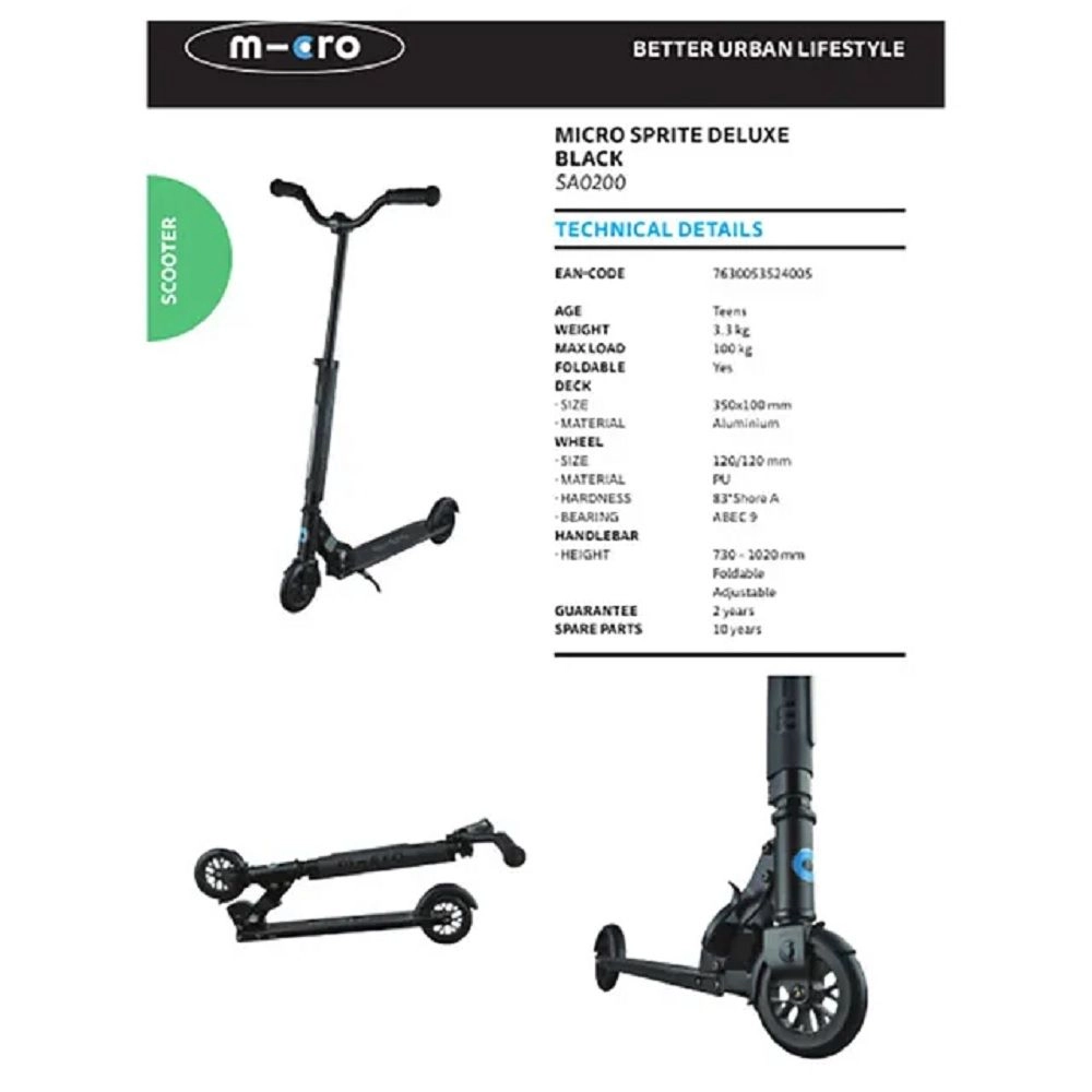 Sprite Deluxe - Foldable Integrated front light