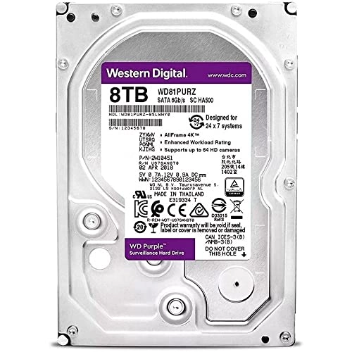 Purple 3.5" 5400rpm 256MB SATA 6Gb/s (WD81PURZ) - 8TB