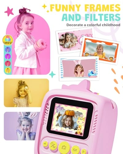 Kids Camera Instant Print - 12MP 1080P 2.4" Screen