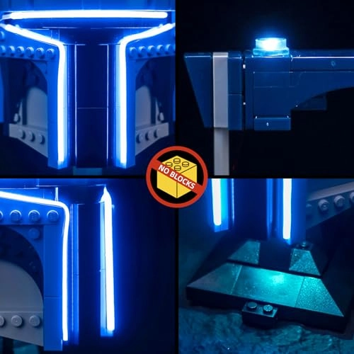 LED Light Set - Compatible with 75408 Jango Fett Helmet DIY