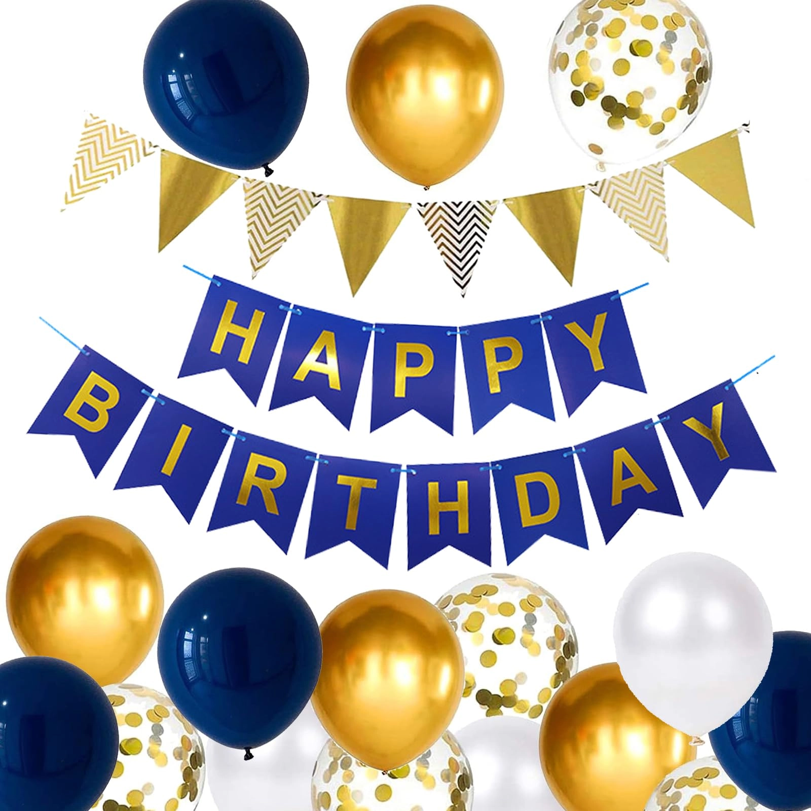Happy Birthday Banner - 16pcs Birthday