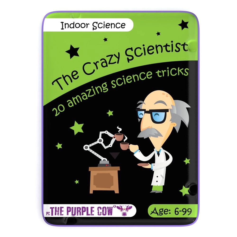 The Purple Cow The Crazy Scientist Indoors Science Activity Cards - 6 years+