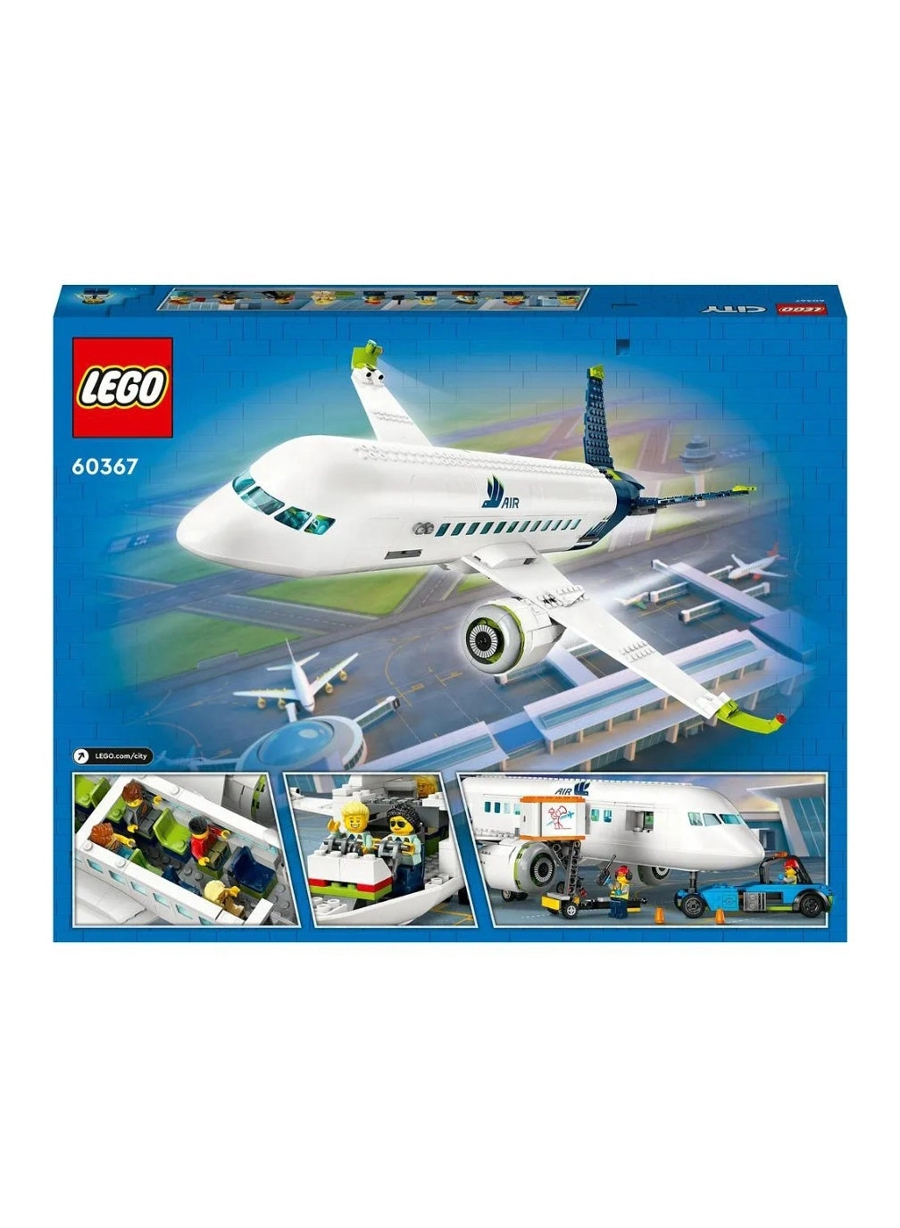 City Passenger Aeroplane (60367) - Large Plane Model 9 Minifigures