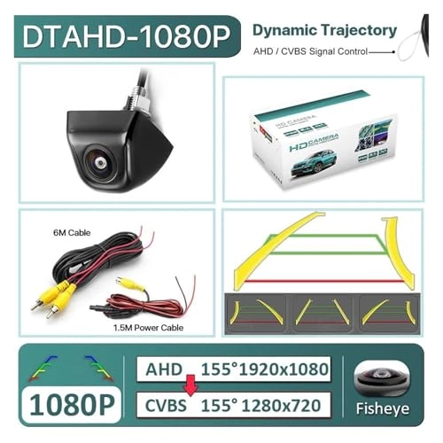 Wide View Vehicle Back up Camera - Night Vision Wire 1920x1080P