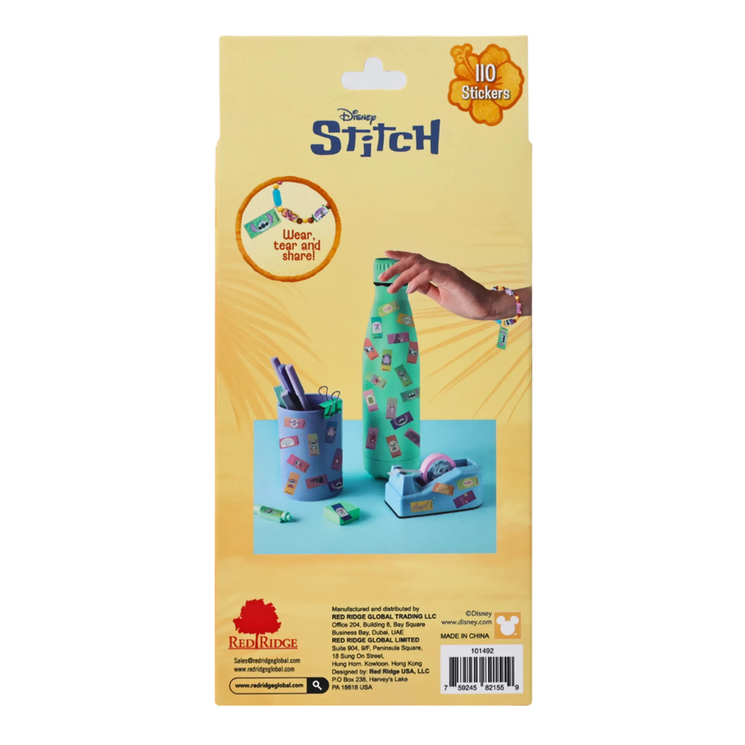 Stitch Sticker Book Holographic Bracelet Set 110 pcs