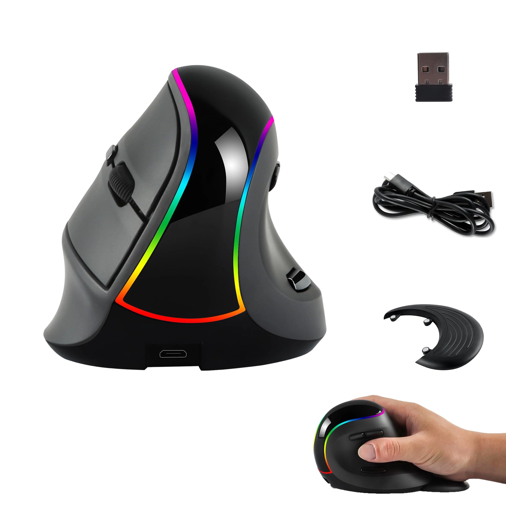 CHUYI Vertical Mouse - Bluetooth USB