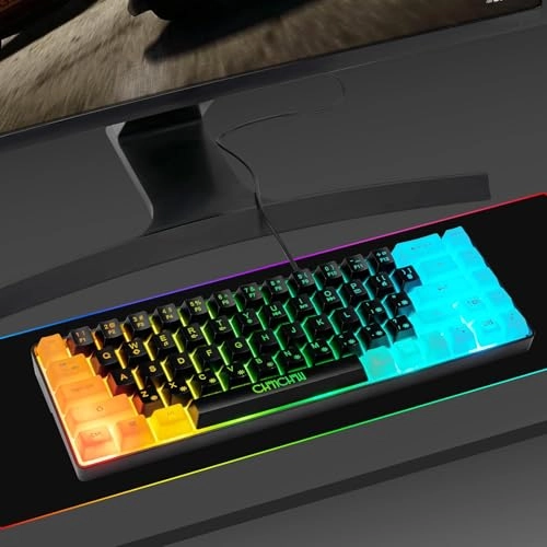 60% Gaming LED Keyboard - 60% Compact Wired