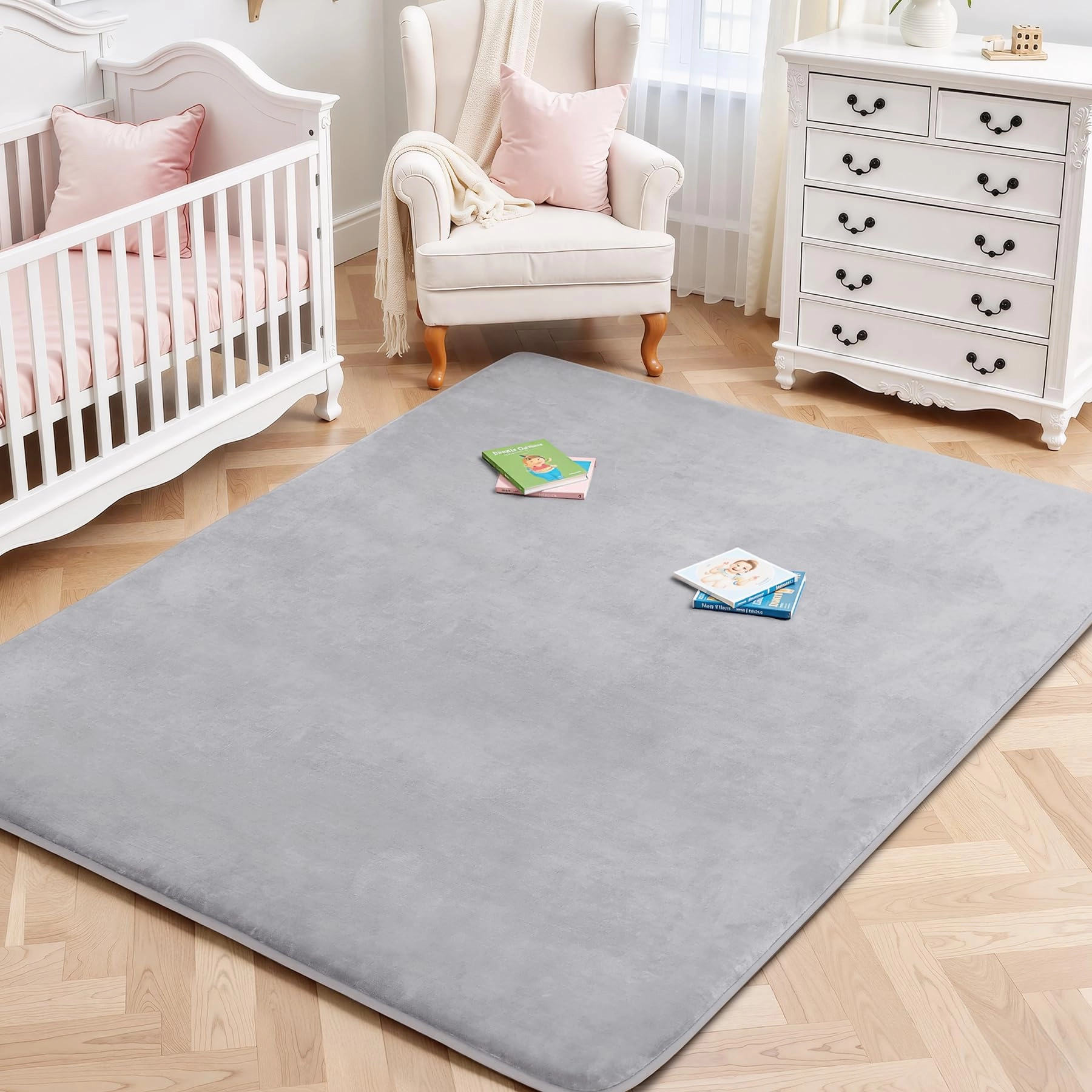Baby Play Mat - 59x79 1.2-inch Light Grey