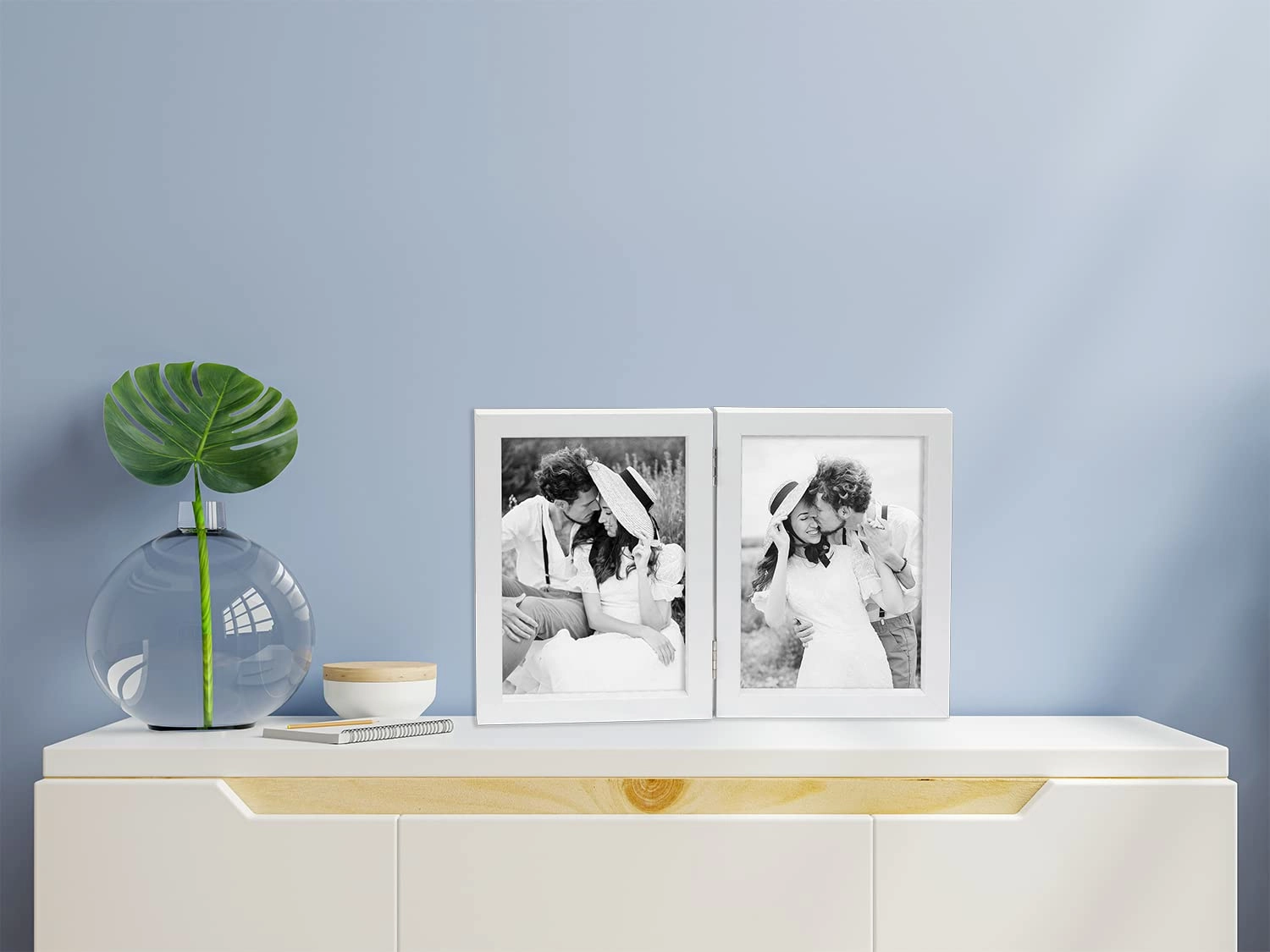 Hinged Double Photo Frame - 7x5'' 2
