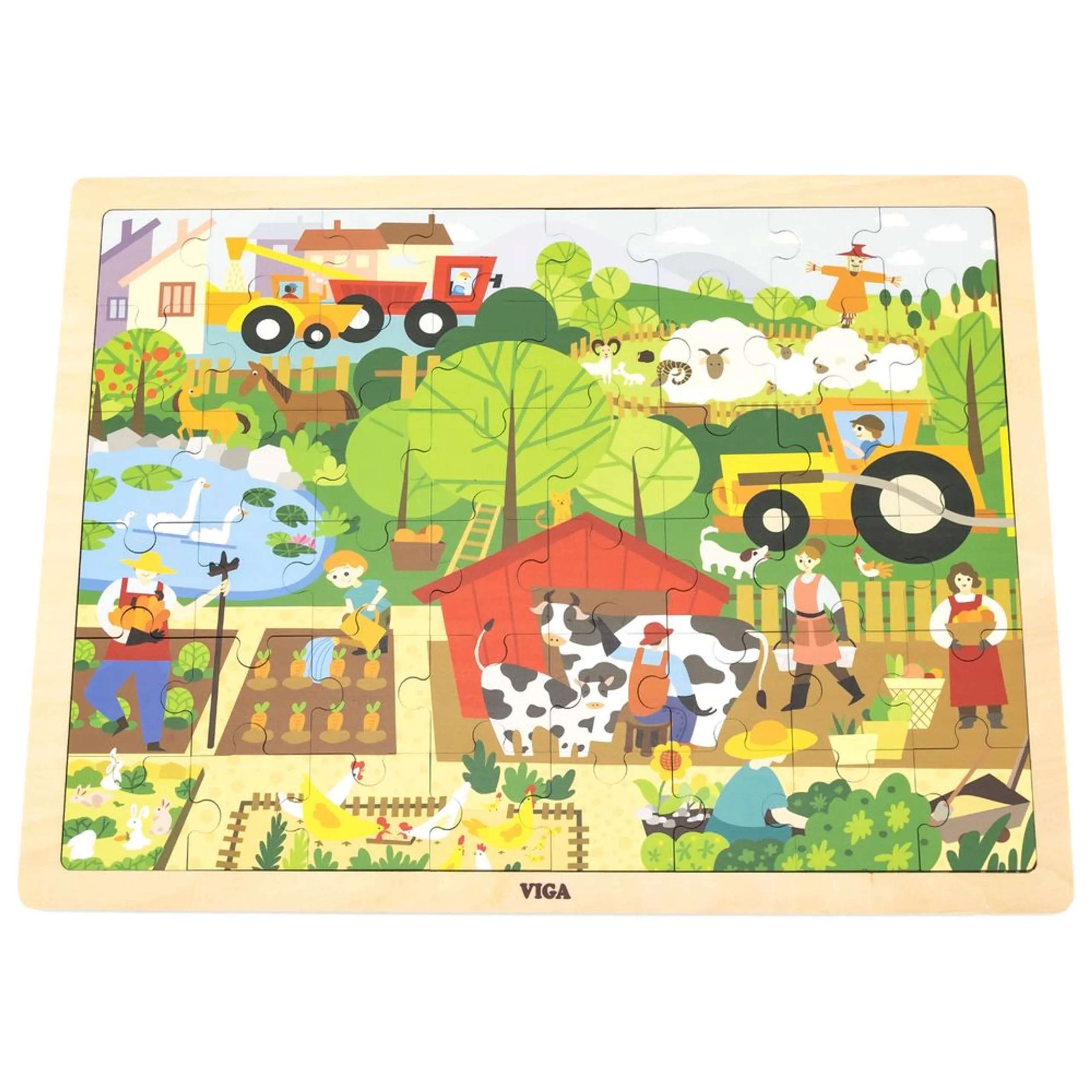 Farm Jigsaw Puzzle - 48 Piece Wooden