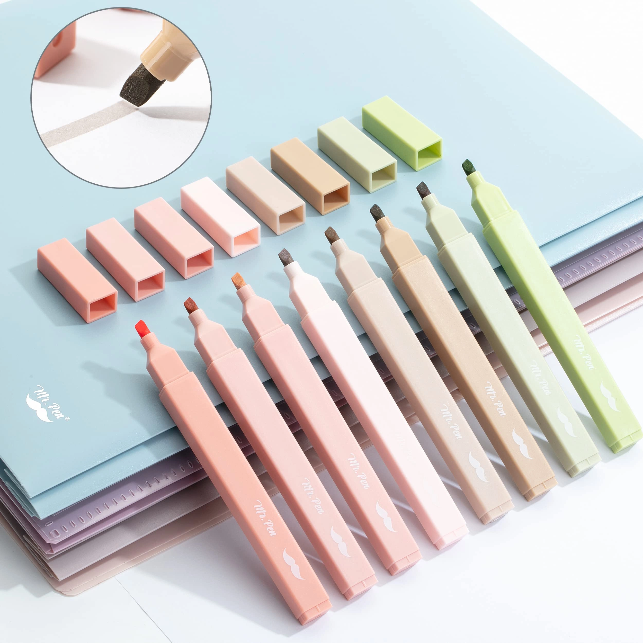 Aesthetic Highlighters - Boho Colors Chisel