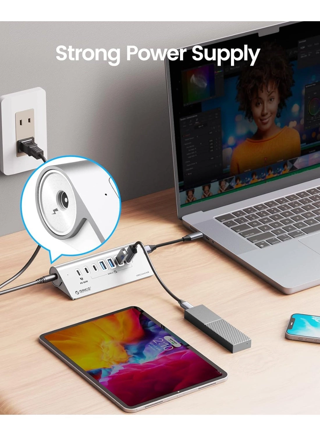 7-PORT USB3.2 10G HUB - PD 60W 24V3A