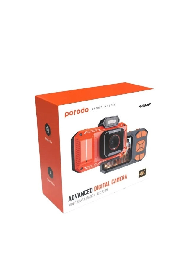 Waterproof Digital Camera - 13MP 18x Zoom