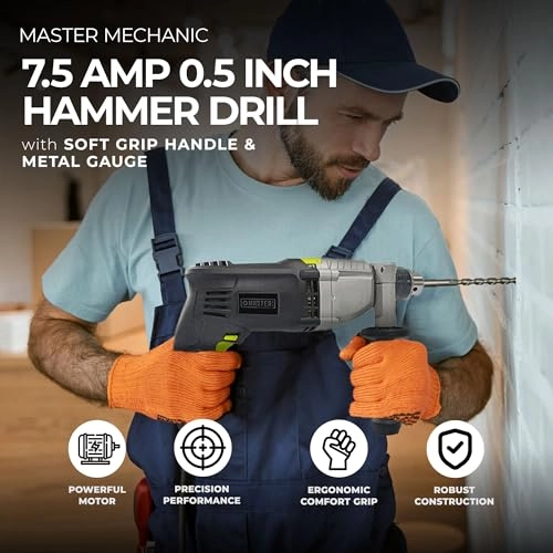 Hammer Drill - 7.5 Amps 0.5-Inch 3000 RPM
