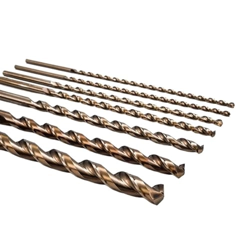 Long Twist Drill Bits M35 - 5 Pieces 1 mm to 5.8 mm