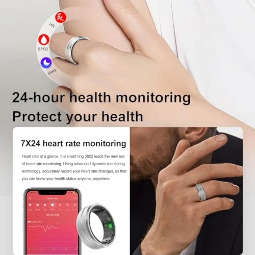 Smart Ring - Heart Rate Monitor IP68 Waterproof