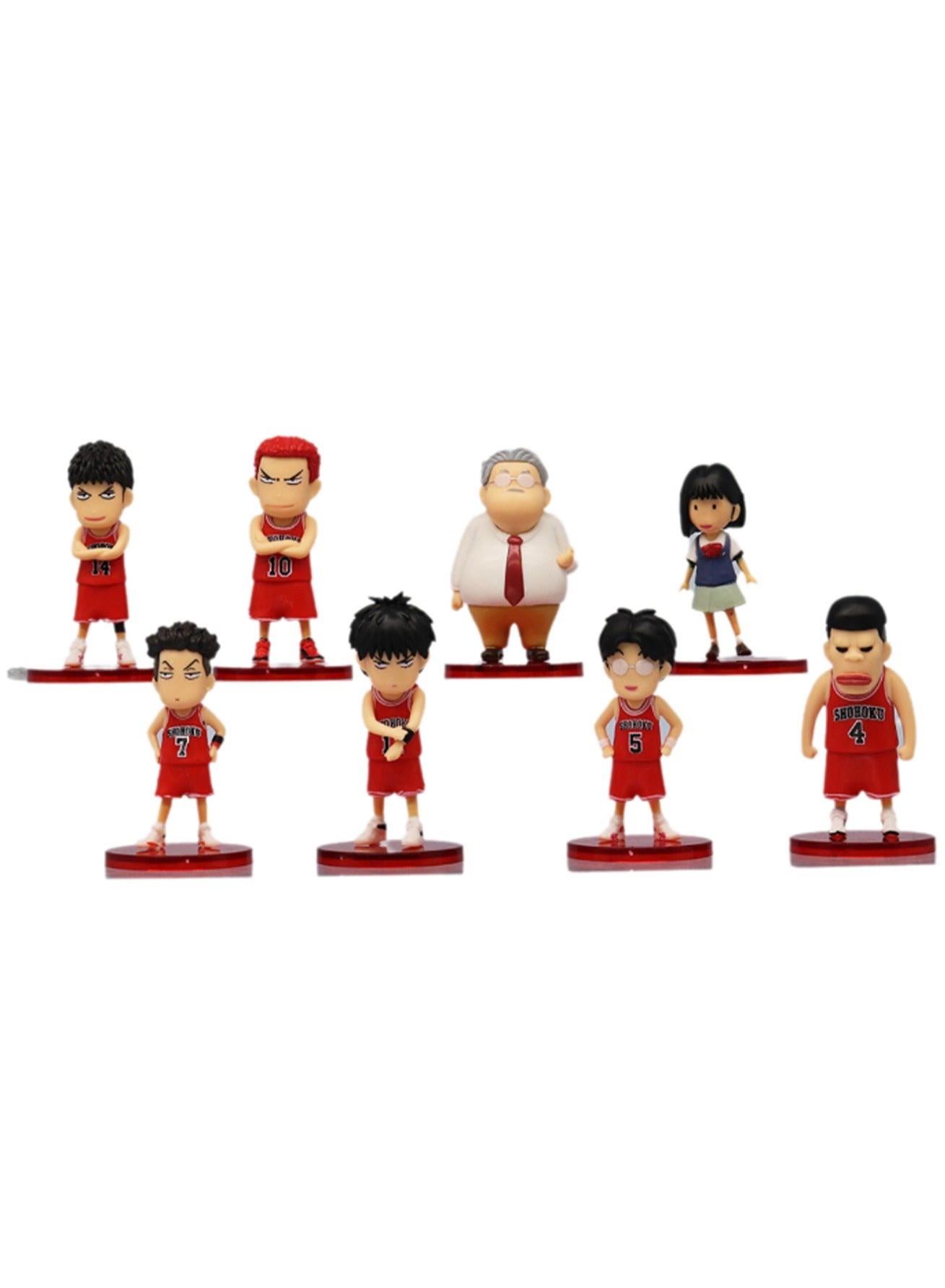 Generic Slam Dunk Series Figures - 8-Piece Model Ornaments Set