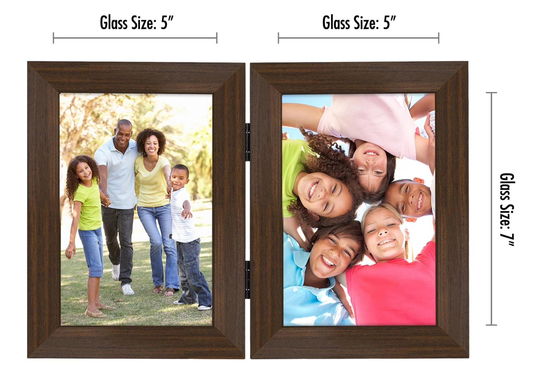 Hinged Picture Frame - 5x7 Two Displays