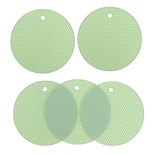 Silicone Air Fryer Mat - Round 18.00X18.00X0.30cm Green