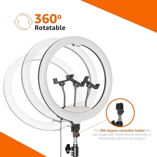 LED Ring Light - 18-Inch Dual-Temperature