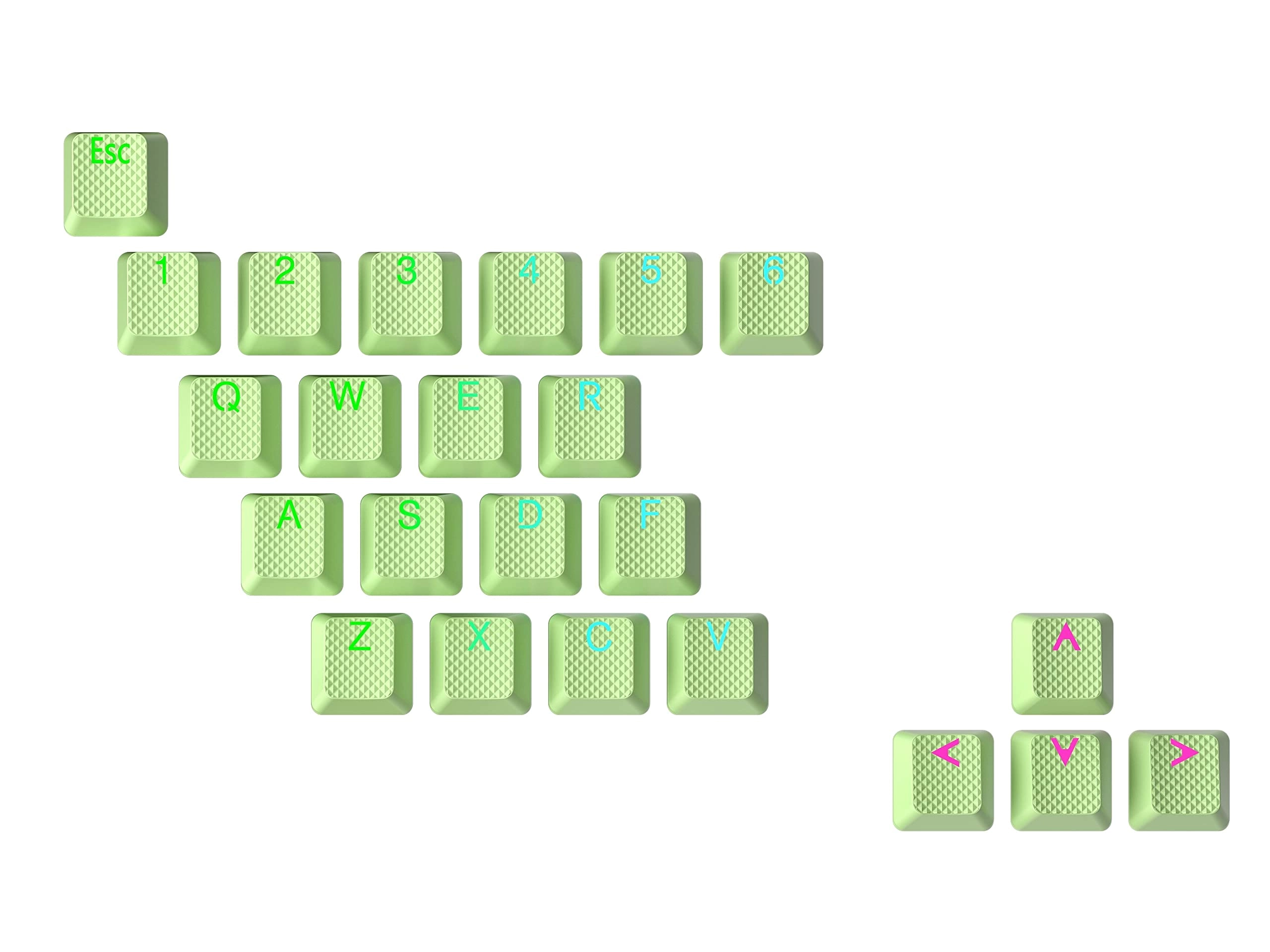 Rubber Keycap Set - OEM Profile Pistachio 23 Keys