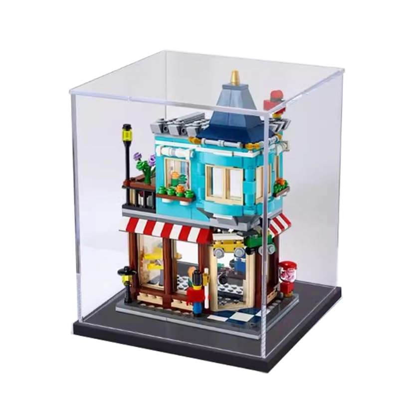 HCAEIOFJ LEGO Display Case (31105) - Clear Acrylic Black Bottom