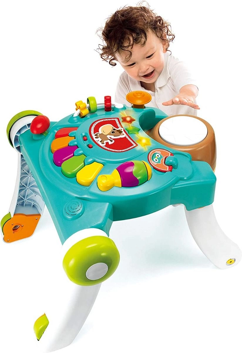 3 In 1 Twinkling Horse Table Walker - lights sounds music table legs fold