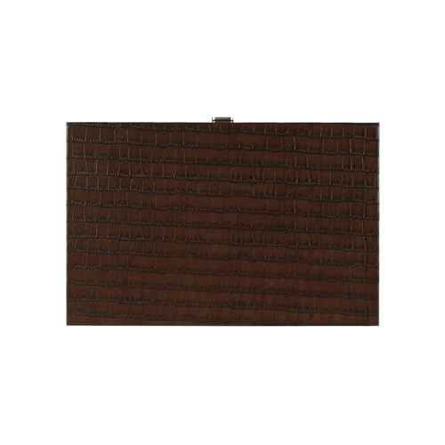 Backgammon Set - 15 inch Teal Green Alligator Vegan Leather