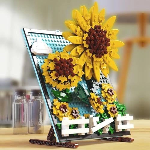 3D Picture Building Block Kit Sunflower - 6+ years 666 pcs