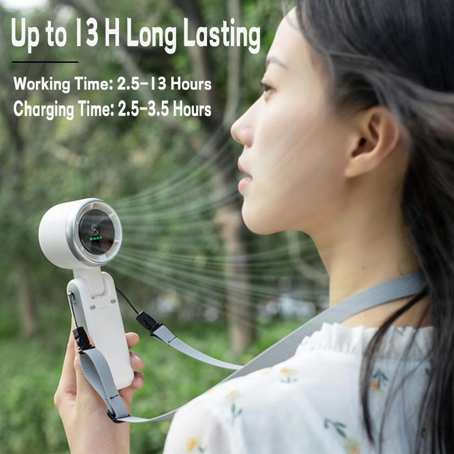 Pocket Sized AC Level Fan - 3-in-1 Foldable 180° USB Rechargeable