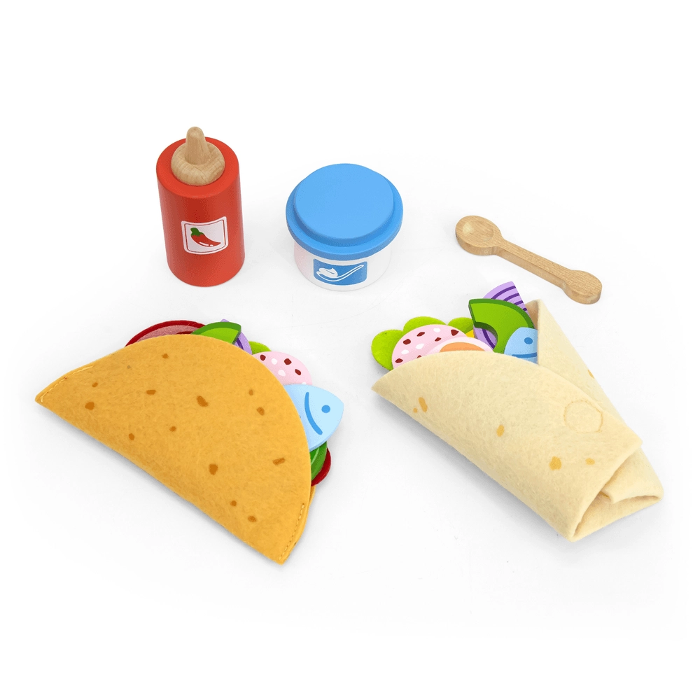 Taco Wooden Role Play Toy Set - 27 pcs (29464294-44677)