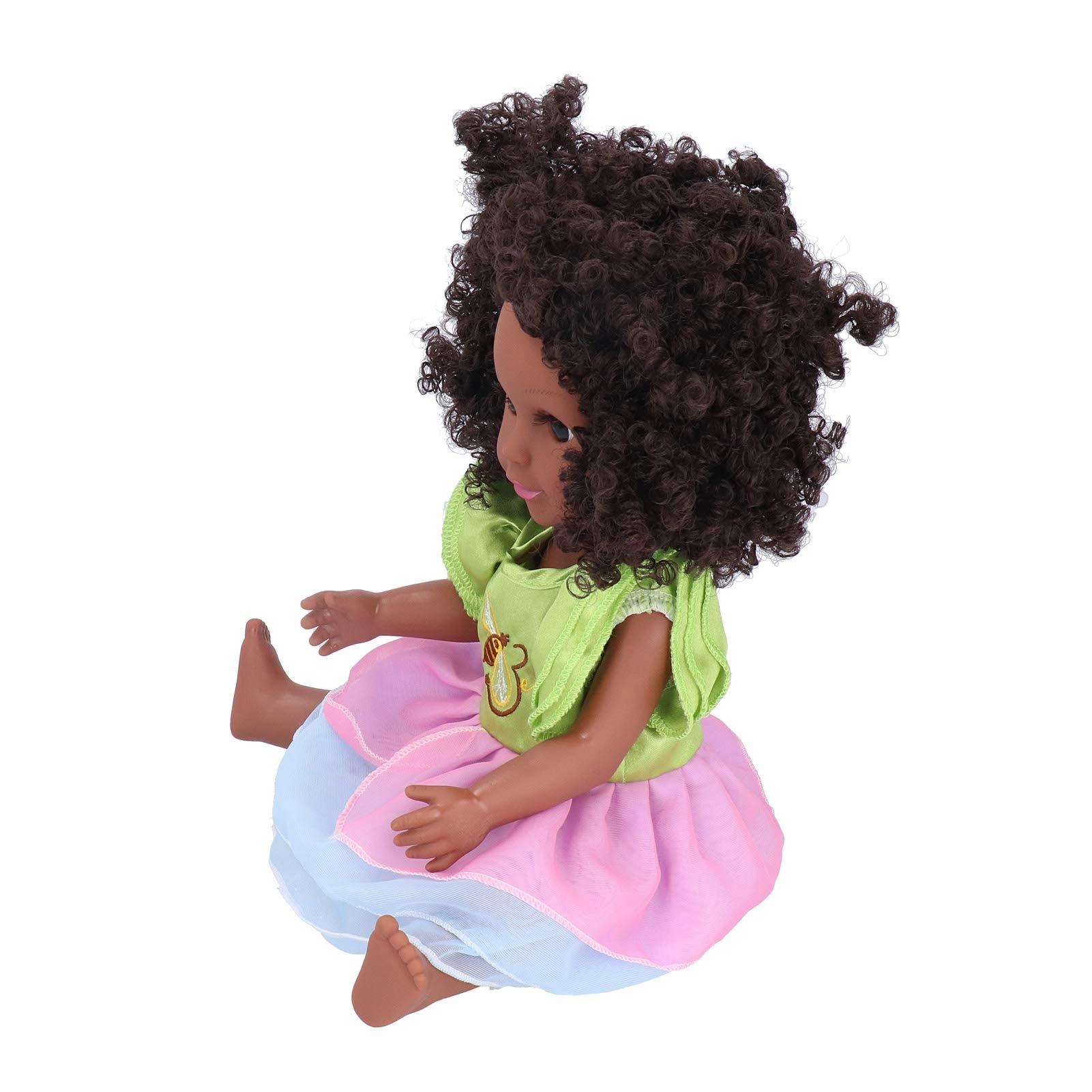 Dan&Dre Doll - 35cm Cloth + Vinyl Hand-implanted black afro hair