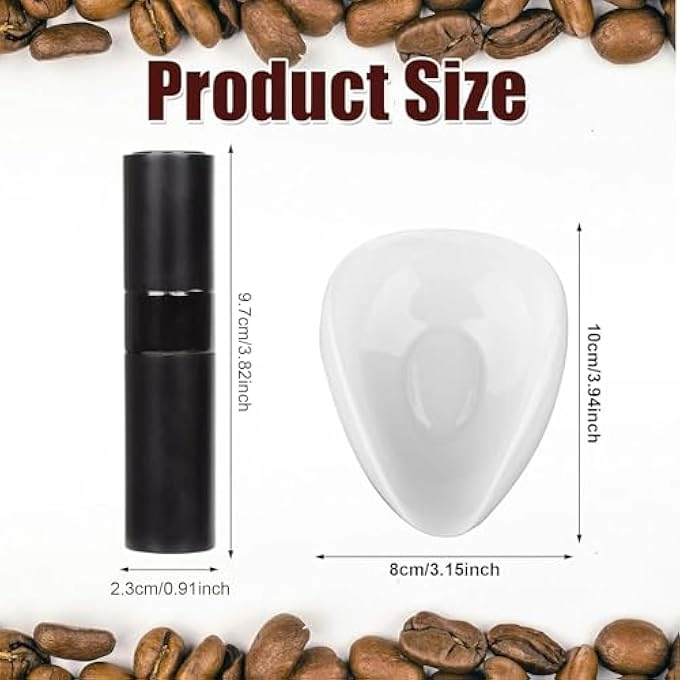 Coffee Dosing Cup + Coffee Spray Bottle + Ceramic Dosing Tray + Wooden Spoon